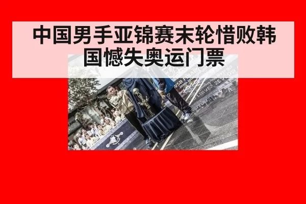 中国男手亚锦赛末轮惜败韩国憾失奥运门票
